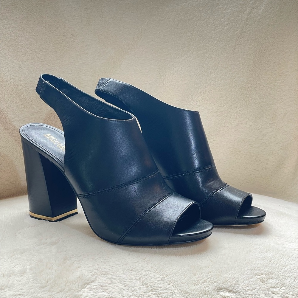 Michael Kors Black Heels Sleek Slingback Design